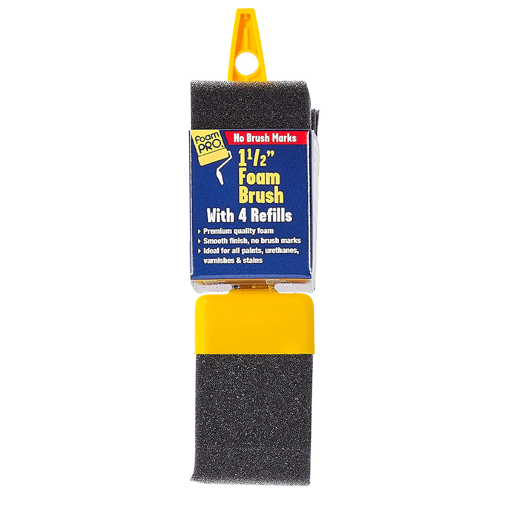 1 1/2" Foam with 4 Refills Smooth Finish, No brush Marks