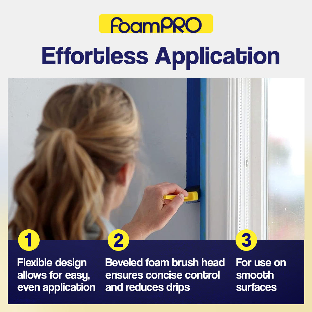 1 1/2" Foam with 4 Refills Smooth Finish, No brush Marks