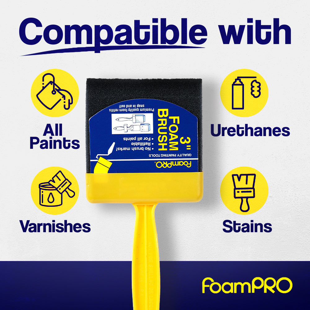 3" Foam Brush & 4 Refills