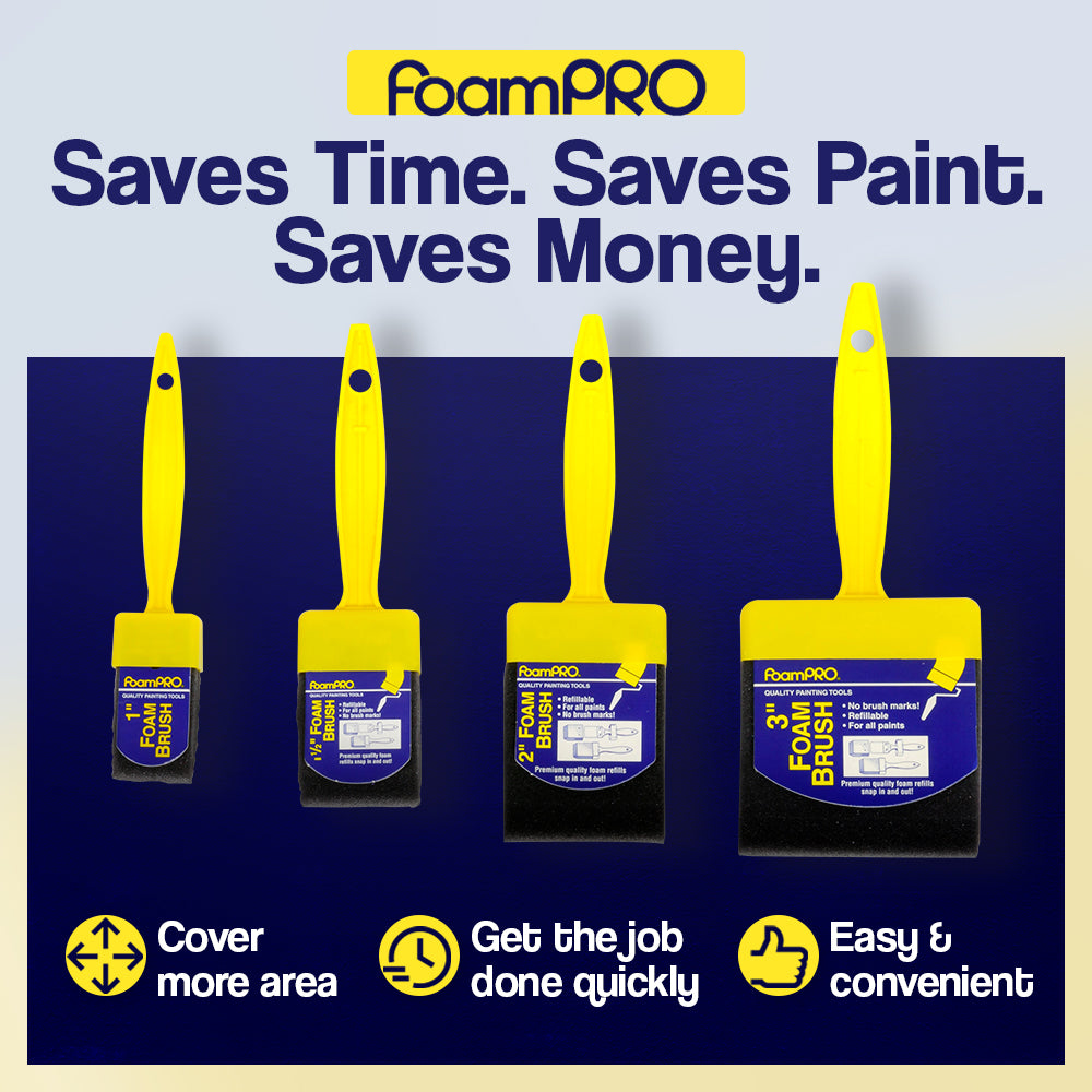 3" Foam Brush & 4 Refills
