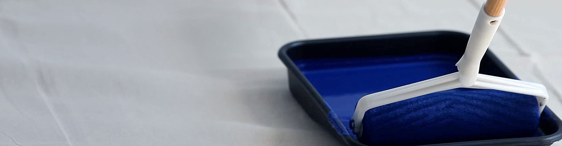 FoamPro paint roller in paint tray