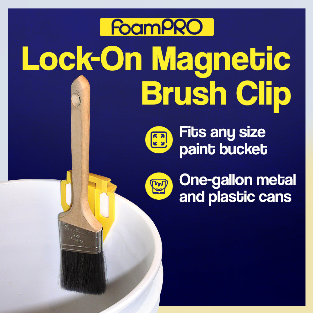 Lock-On Brush Clip With Magnet (20 per 1-Gallon Can)