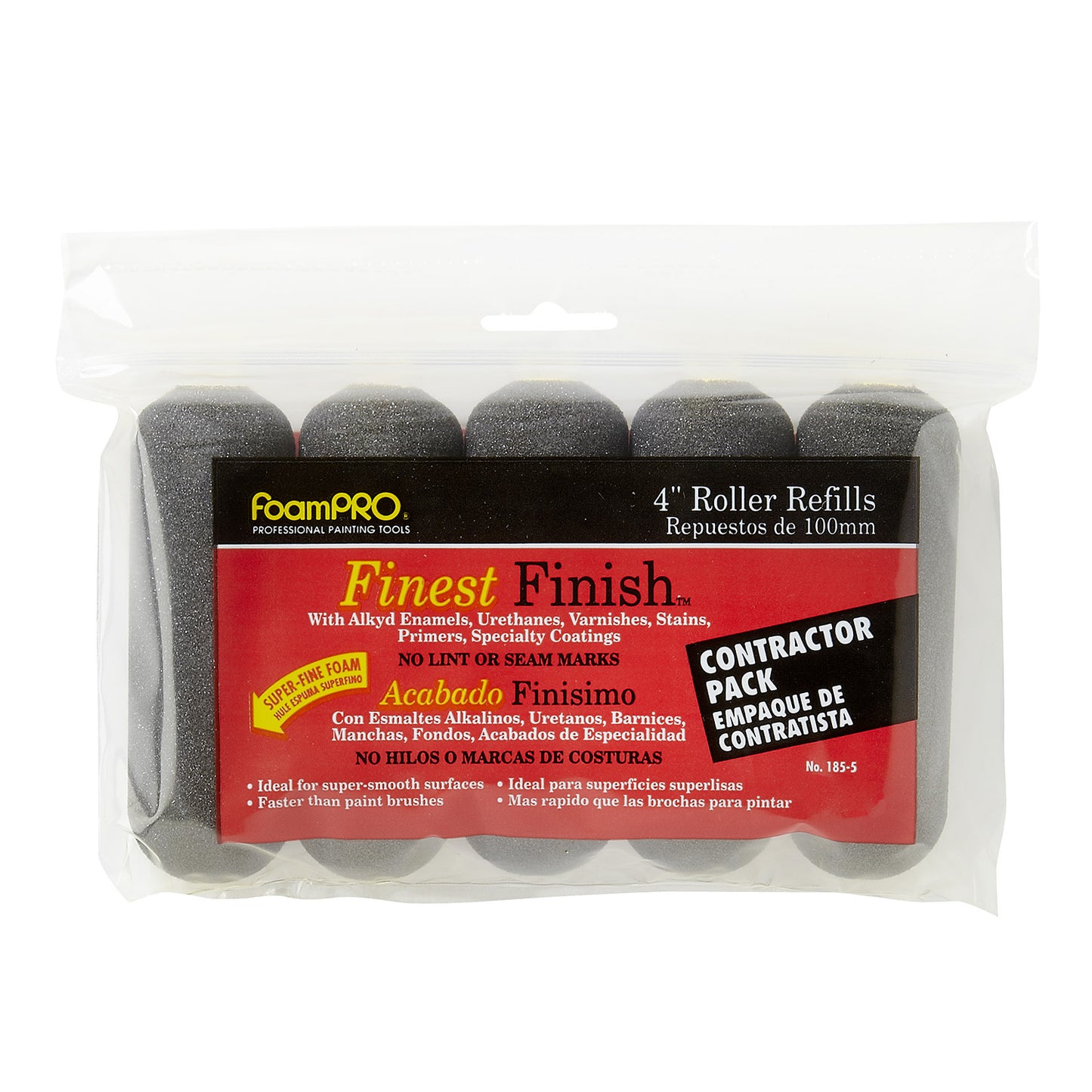 4" Mini Roller Refills (high-density foam) (5)