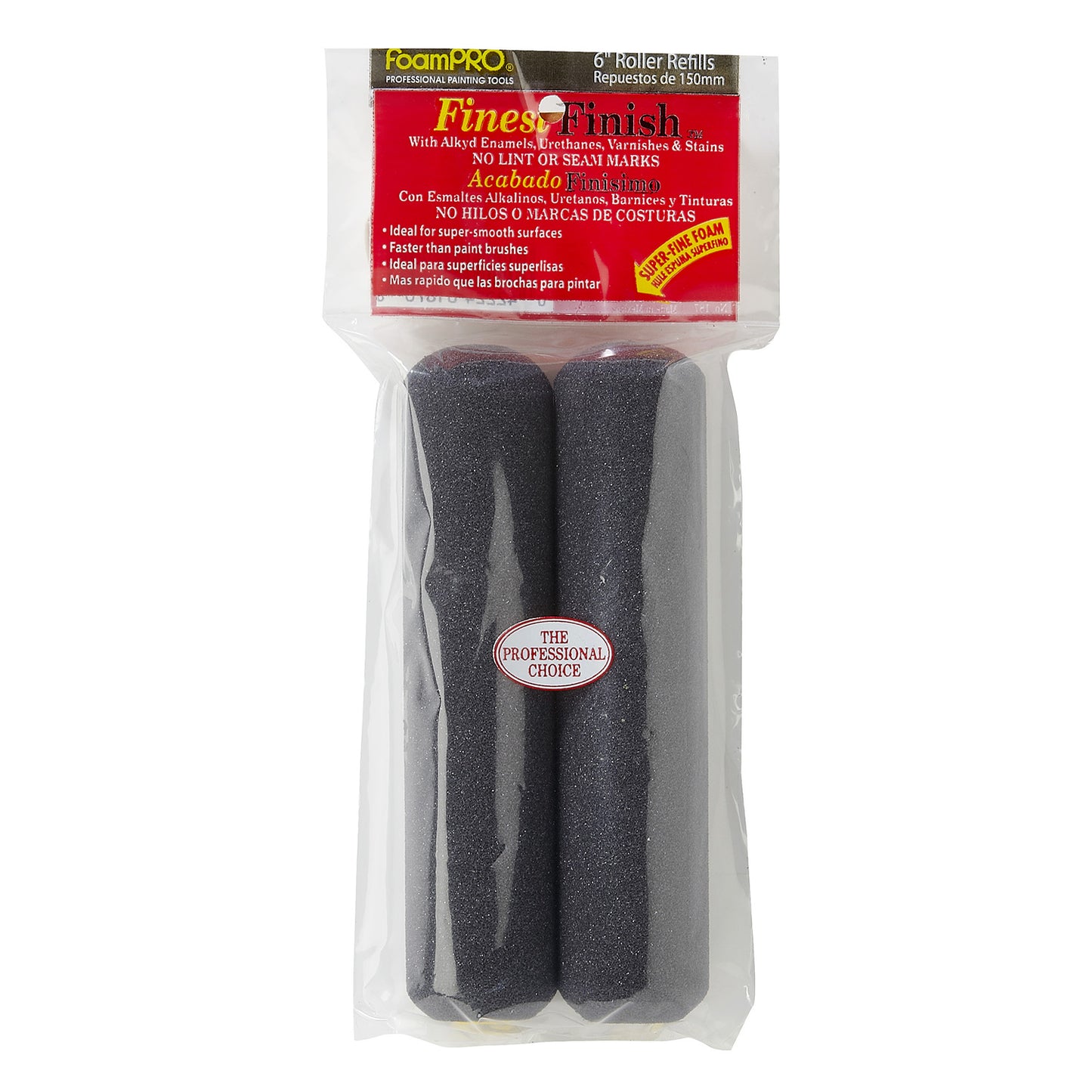 Professional 6" Mini Roller Refills (high-density foam) (2)