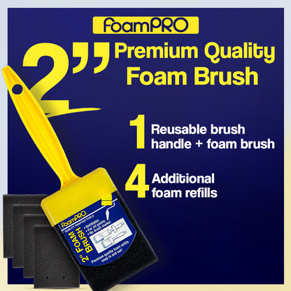 2" Foam Brush & 4 Refills