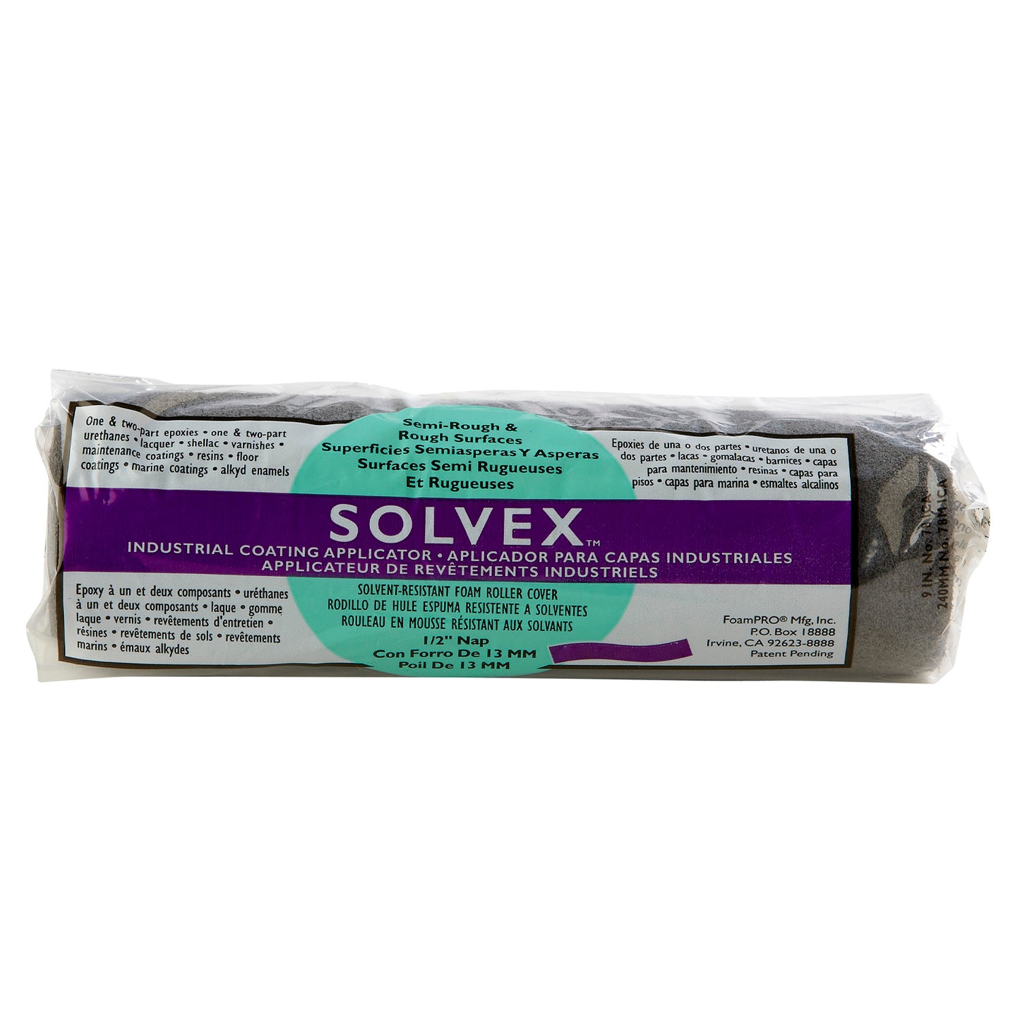 9" x 1/2" Solvex Rough Coater (Slit-Foam)