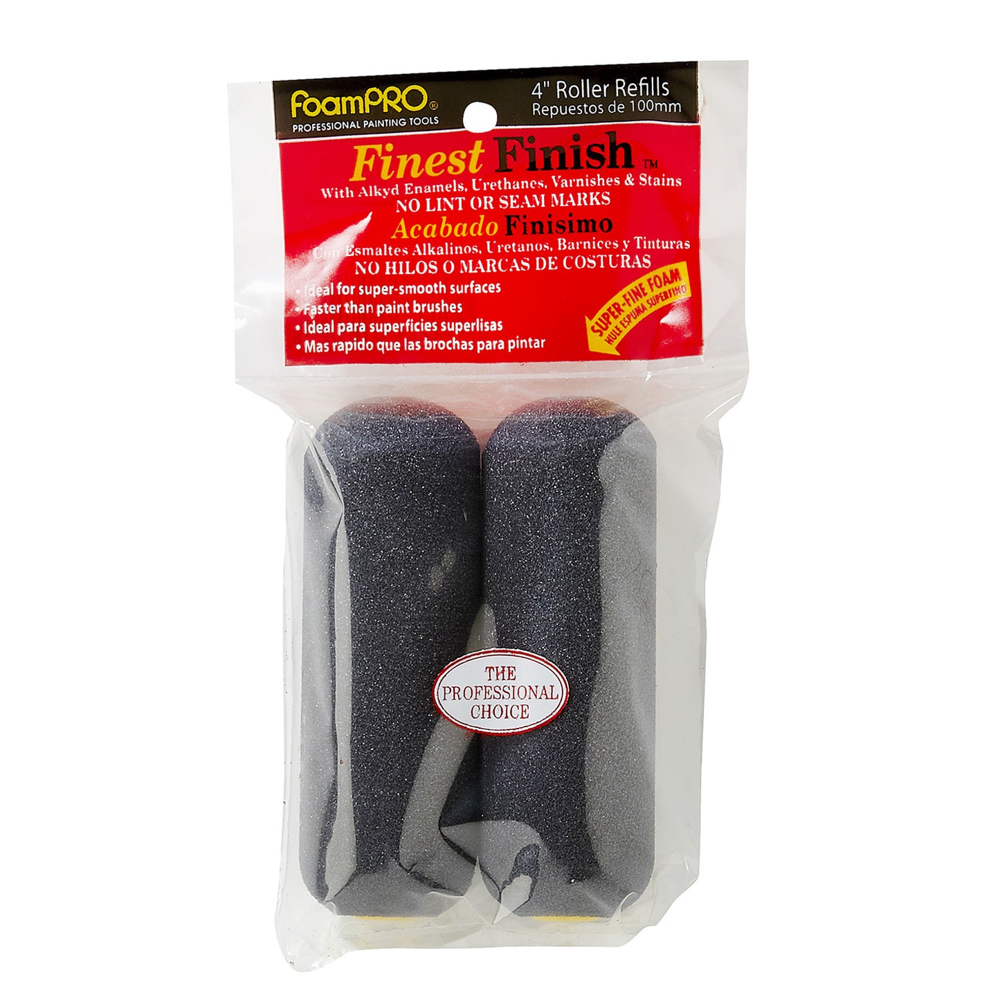 4" Mini Roller Refills (high-density foam) (2)