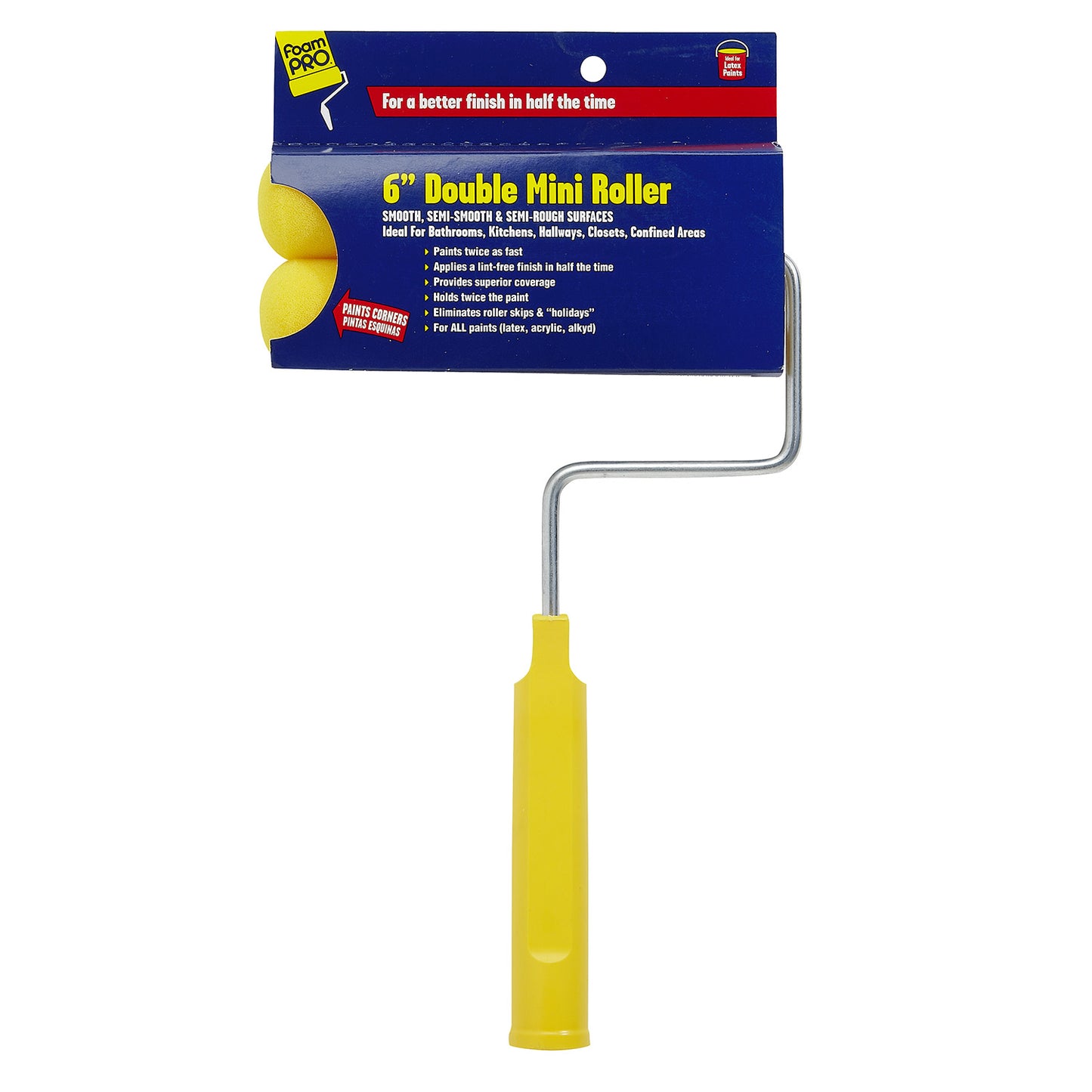 6" High-Capacity Foam Double Mini Roller