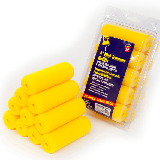 4" Mini Roller Refills (high-capacity foam) (10)